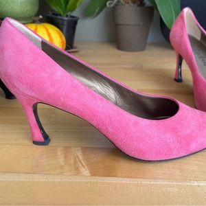 Yves Saint Laurent hot pink pumps